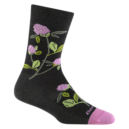 Darn Tough Women's Blossom Crew Lightweight Lifestyle Sock Charcoal - 6104-CHARCOAL