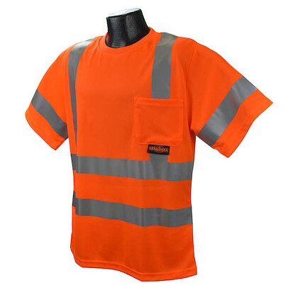 Radians Men's Type R Class 3 Short Sleeve T-Shirt With Max-Dri™ Hi-Vis Orange - ST11-3POS