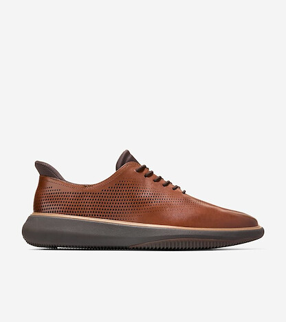 Cole Haan Men's Grand Phaze Laser Quick-On Oxford British Tan/Natural/Java - C43898