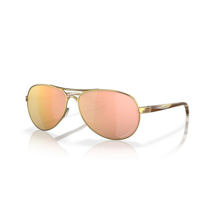 Oakley Women's Feedback Sunglasses Polished Gold/Prizm Rose Gold Polarized (59 mm) - 0OO4079-407937 59