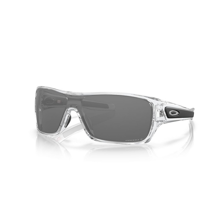 Oakley Men's Turbine Rotor Sunglasses Polished Clear/Prizm Black Polarized (32 mm) - 0OO9307-930716 32