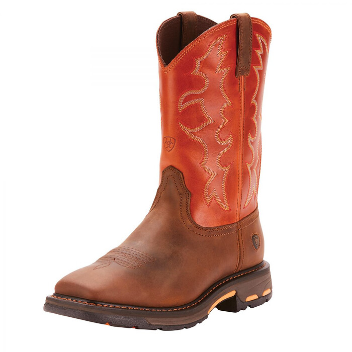 ARIAT WORK Men's 11" WorkHog Wide Square Toe Soft Toe Work Boot Dark Earth - 10005888