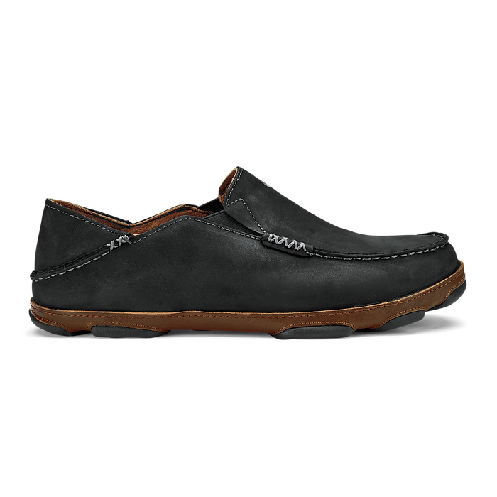 OluKai Men's Moloa Slip-On Black/Toffee - 10128-4033