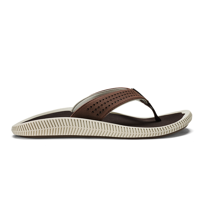 OluKai Men's Ulele Flip Dark Wood/Dark Wood - 10435-6363