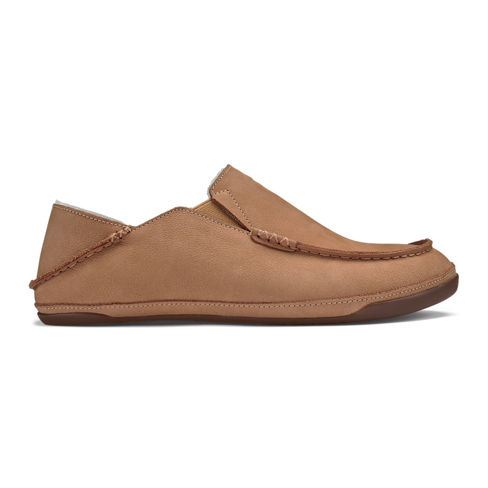 OluKai Men’s Kipuka Hulu Nubuck Leather Slippers Natural/Natural - 10450-8787