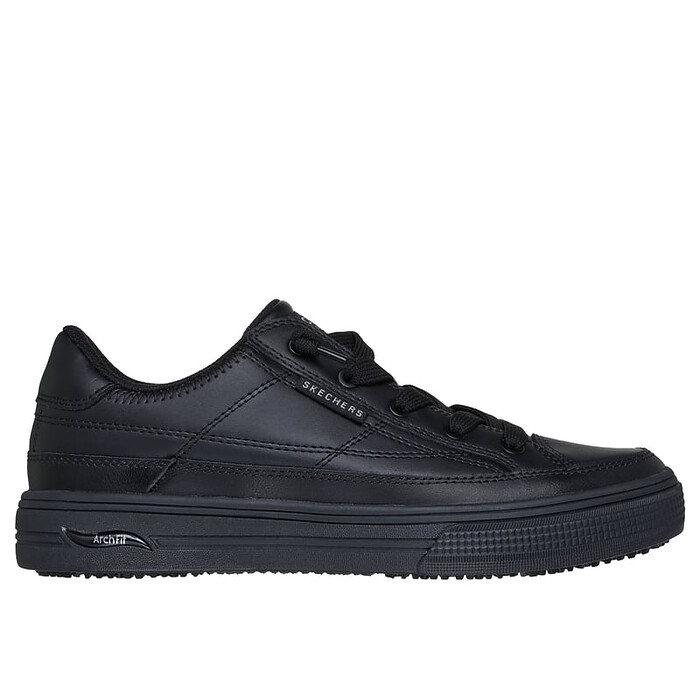 SKECHERS WORK Women's Arch Fit Arcade Soft Toe Slip Resistant Work Shoe Black - 108240-BLK