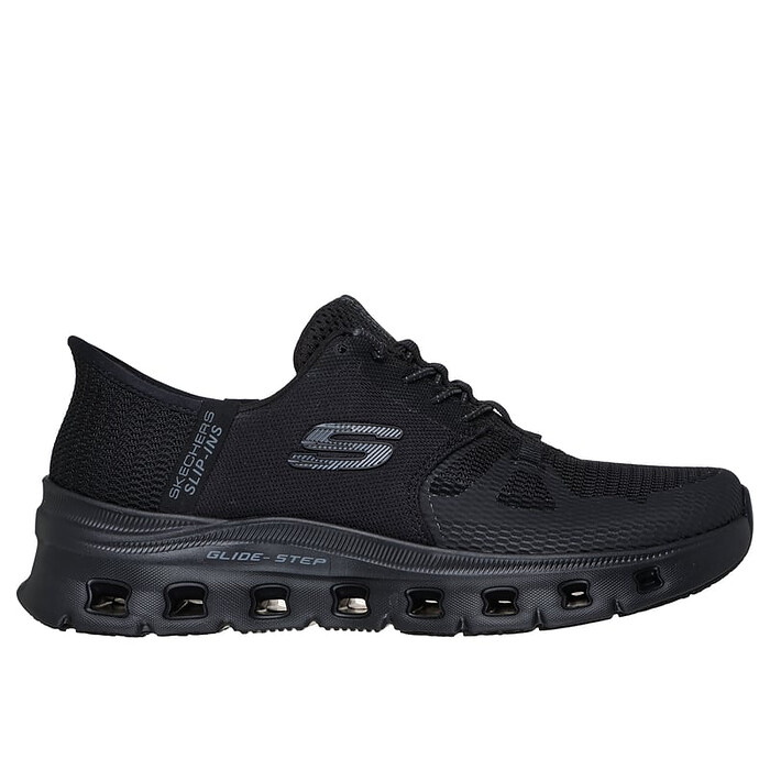 Skechers Women's Glide Step Pro SR Edrura Hands Free Bungee Health Care Professional Shoe, Black