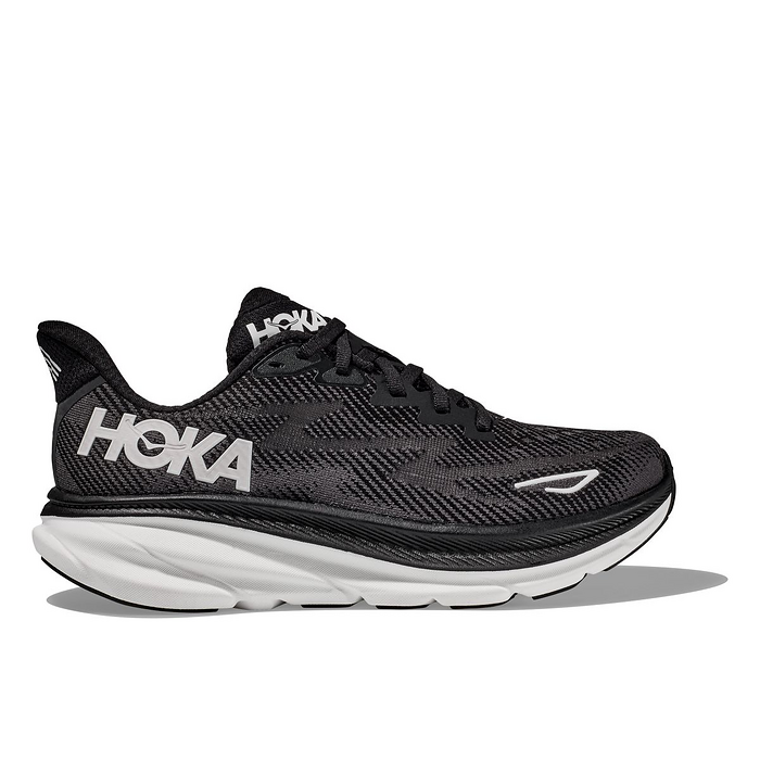 HOKA Men's Clifton 9 Wide Black/White - 1132210-BWHT