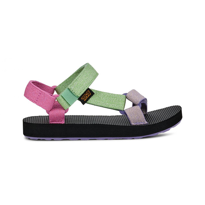 Teva Little Kid's Original Universal Metallic Sandal, Quiet Green Multi - 1131611C-QGR