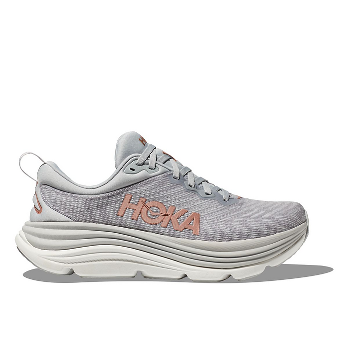 HOKA Women's Gaviota 5 Wide Running Shoe Harbor Mist/Rose Gold - 1134235-HMRG