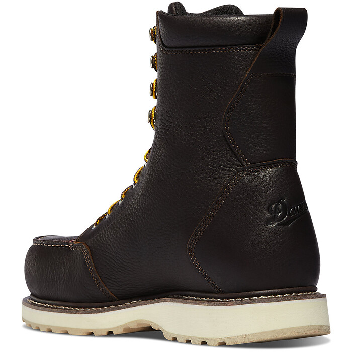 DANNER WORK Men's 8” Cedar River Aluminum Toe Waterproof Work Boot Dark Brown - 14306