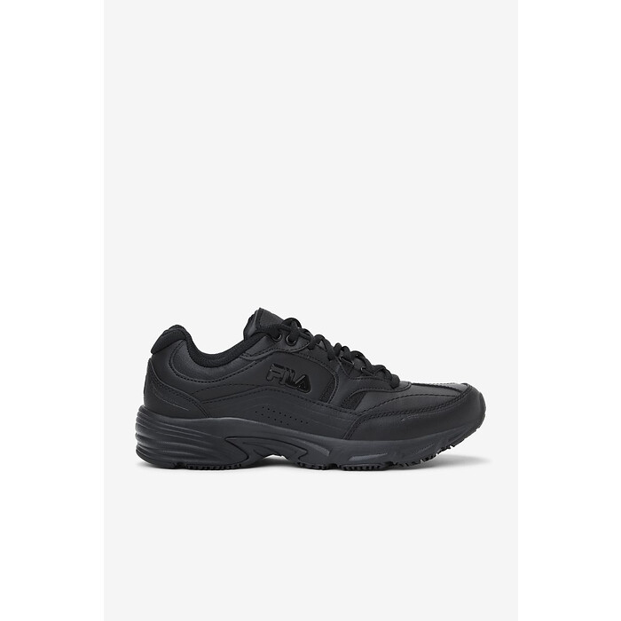 FILA WORK Men's Memory Workshift Soft Toe Slip Resistant Work Shoe Black/Black/Black - 1SG30002-001