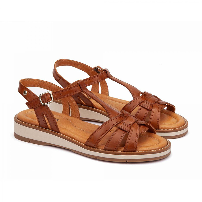 Pikolinos Women's Roquetas T-Strap Sandal Brandy - W9B-0789-250