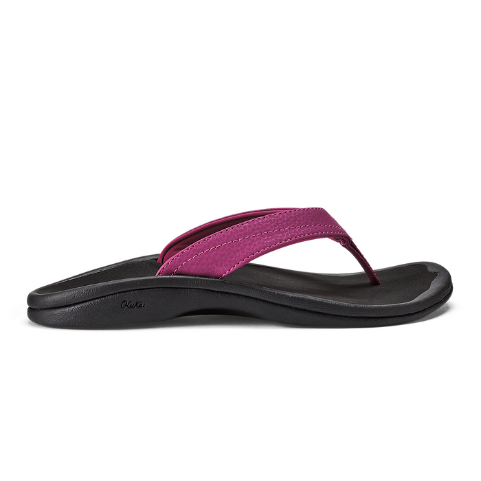 OluKai Women's Ohana Flip Orchid Flowe/Black - 20110-7F40