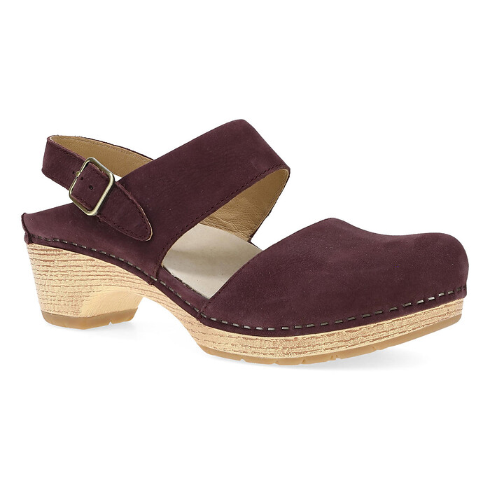 Dansko Women's Lucia Mary Jane Fig Milled Nubuck - 2218591400