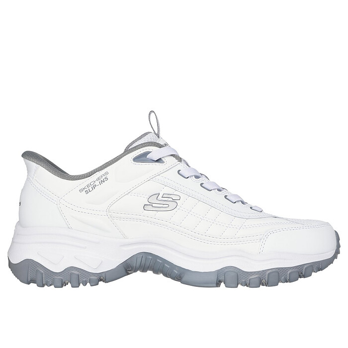 Skechers Men's Slip-ins: E'Lite Afterburn - Grill Corporal Step In Shoe White/Gray - 237760-WGY