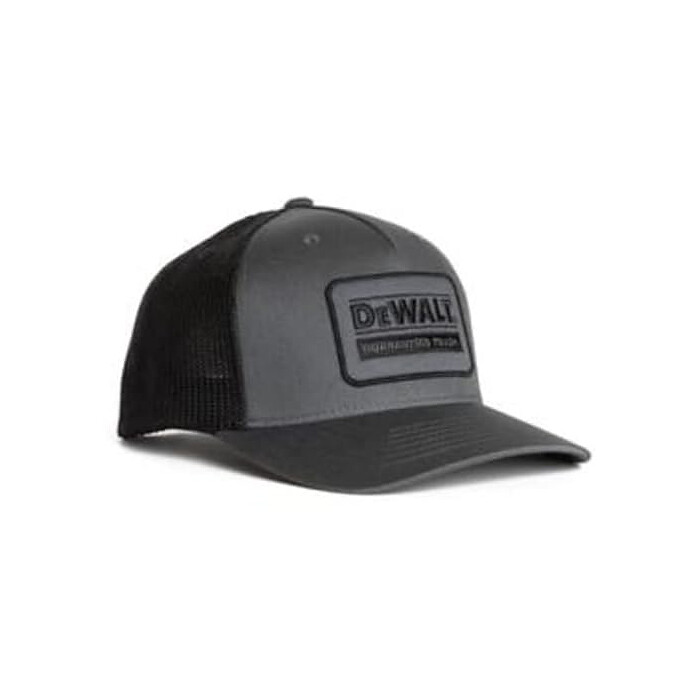 DEWALT Unisex Oakdale Trucker Hat with Patch Grey/Black - DXWW50041-309