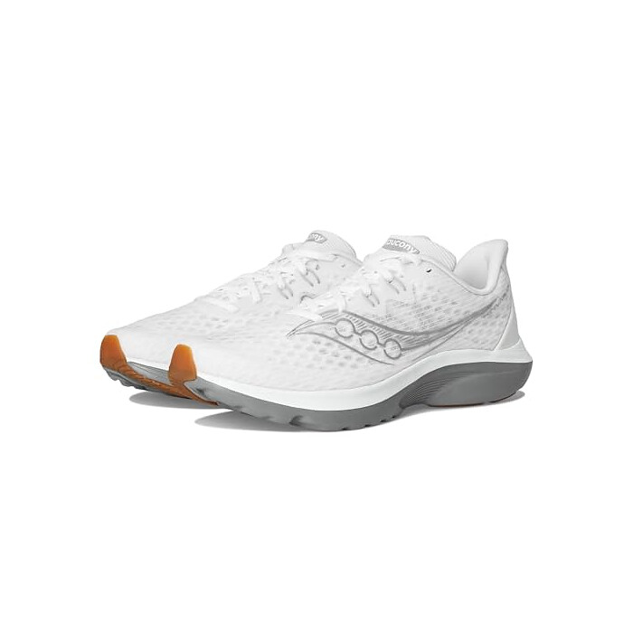 Saucony Men's Kinvara 16 Sneaker, White/Gum, 8