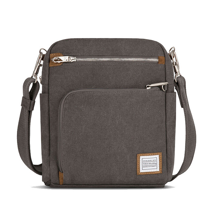 Travelon Anti-Theft Heritage Tour Bag Pewter - 33074-540