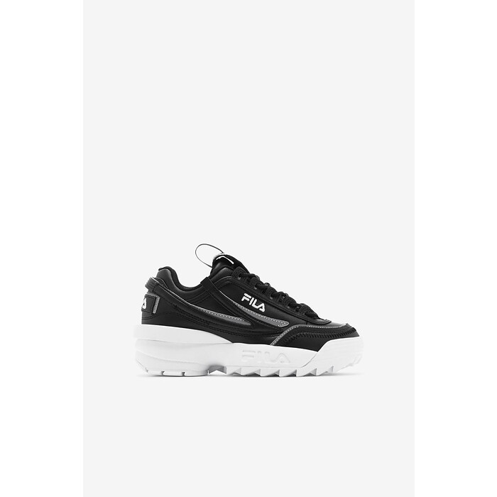 FILA Unisex Kids' Disruptor II EXP Black/White/Black - 3XM01562-021