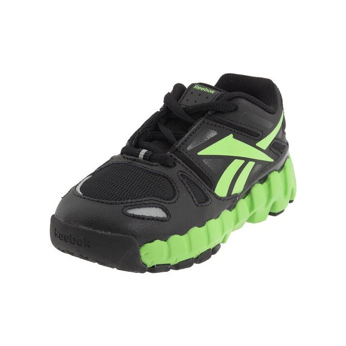 Reebok Unisex Kids' Mini ZigDynamic Running Shoe Black/Sushi Green/Silver - MNI ZIGDYNAMIC