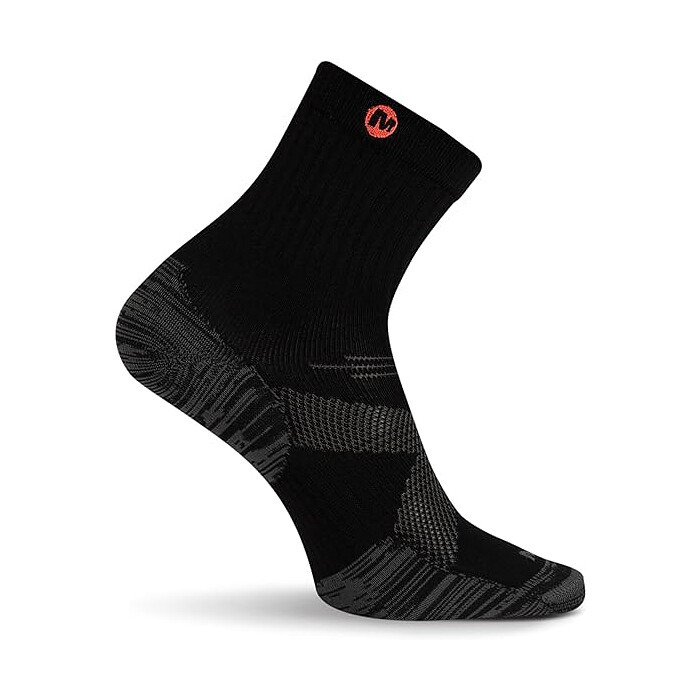 Merrell Women's Bare Access Mid Crew Socks Black (1 pair) - MEA33540C1B4001-BLACK