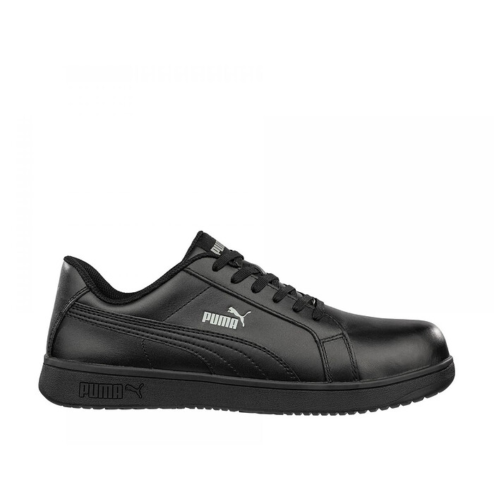 PUMA Safety Men's Iconic Low Composite Toe SD Work Shoes Black Smooth Leather - 640005