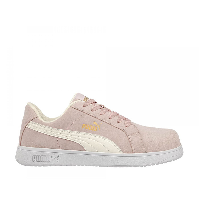 PUMA Safety Women's Iconic Low Composite Toe EH Work Shoes Pink Suede - 640145