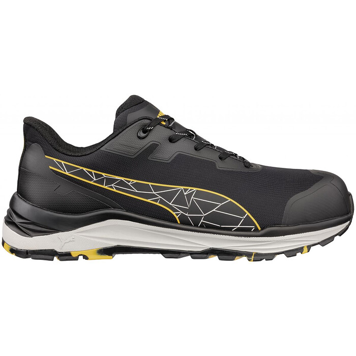 PUMA Safety Men's Xplore Mesh Low ESD Composite Toe Work Shoe Black/Yellow - 645635
