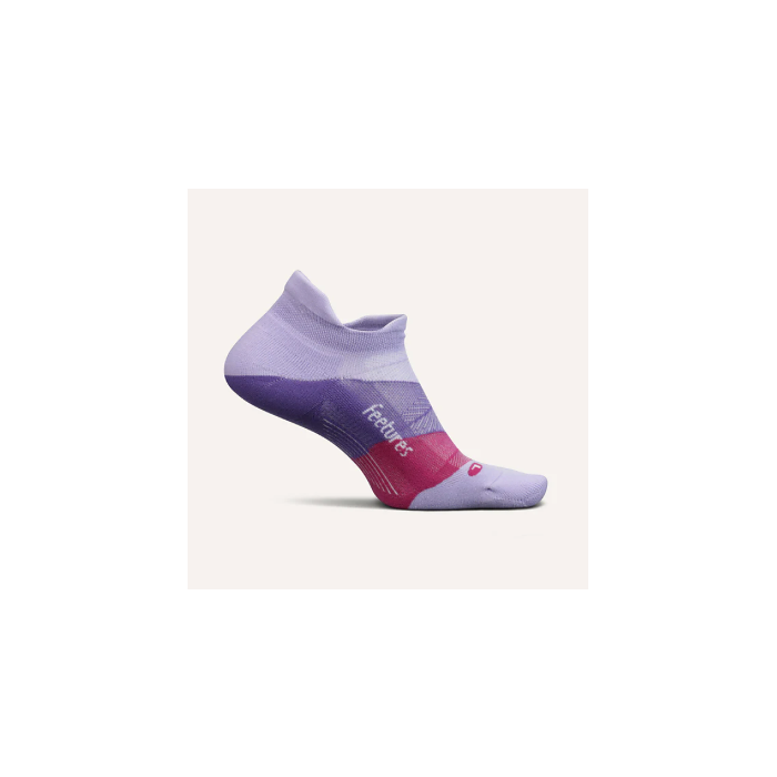 Feetures Unisex Elite Light Cushion No Show Tab Socks Lace Up Lavender - E505-579