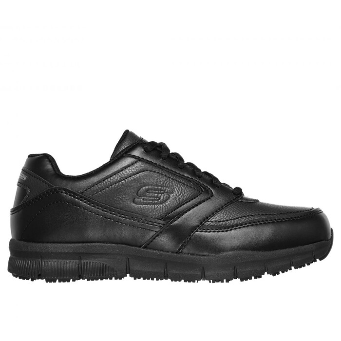 SKECHERS WORK Women's Relaxed Fit: Nampa - Wyola SR Soft Toe Slip Resistant Work Shoe Black - 77235/BLK