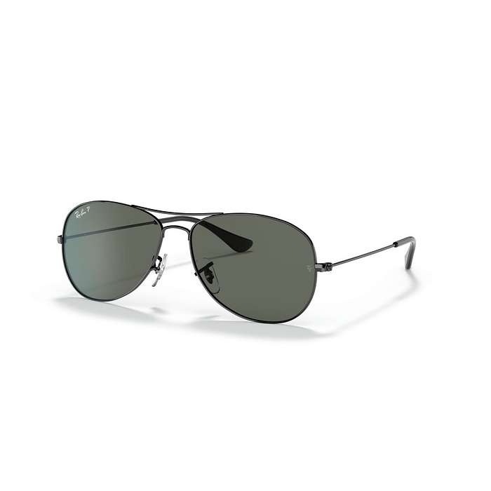 Ray-Ban Unisex Cockpit Sunglasses Polished Gunmetal/G-15 Green (59 mm) - 0RB3362-004/58 59