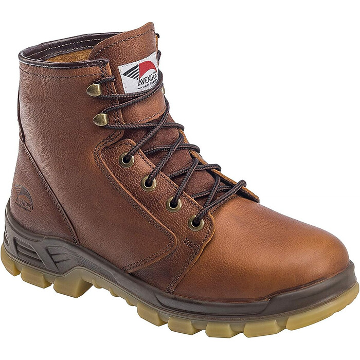 Avenger Men's 6" Soft Toe EH USA-Made Work Boots Brown - A7621