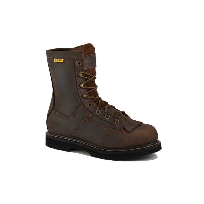 WORK ZONE Men's 8'' Composite Toe Waterproof Work Boot Brown - C880