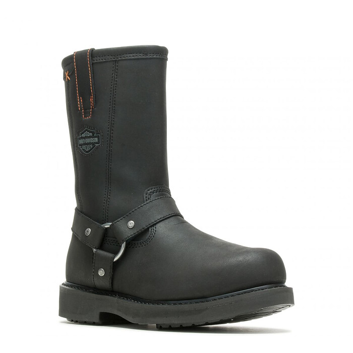 HARLEY-DAVIDSON WORK Men's 10" Bill Steel Toe Harness Work Boot Black - D95328