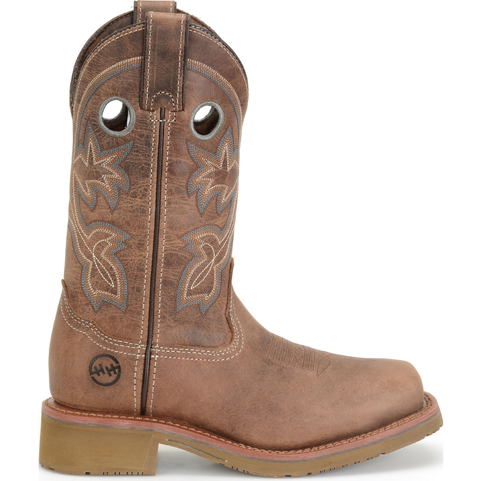 Double-H Boots Women's 11" Haddie Composite Toe Non-Metallic ICE™ Roper Work Boot Brown - DH2411