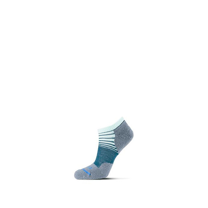 FITS Women's Light Runner Low Cut Tri-Stripe Socks Reflecting Pond/Stormy Weather - F3108-438