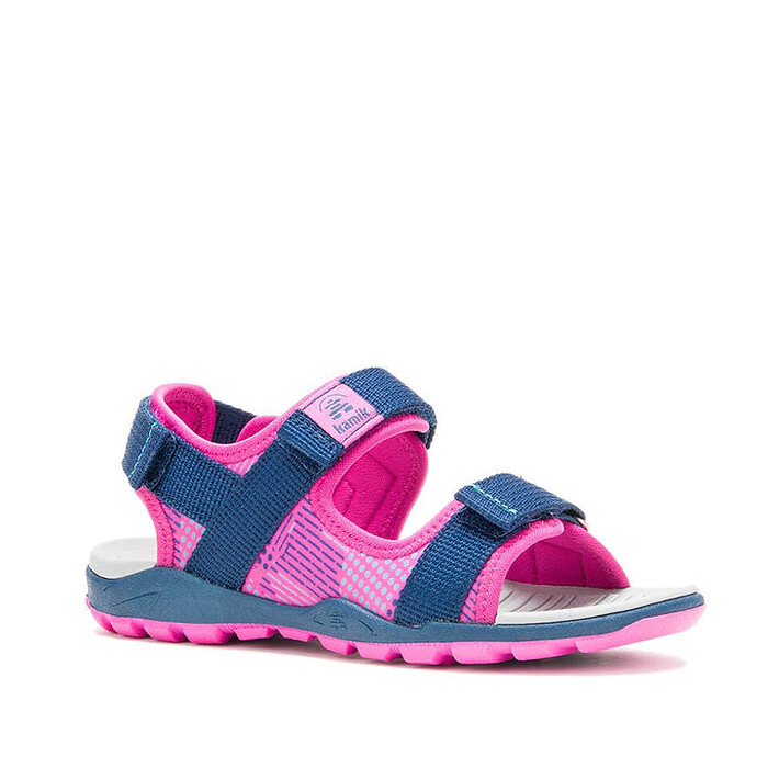 Kamik Unisex Kids' The Jump Sandal Navy/Magenta - HK4254-NMA