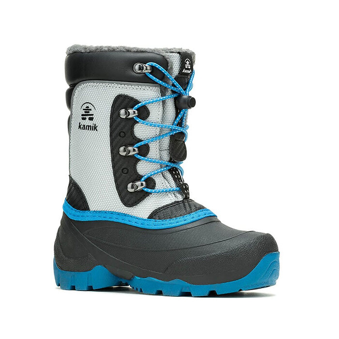 Kamik Kids' Luke 3 Insulated Waterproof Winter Boots Light Grey - NF4387-LG2