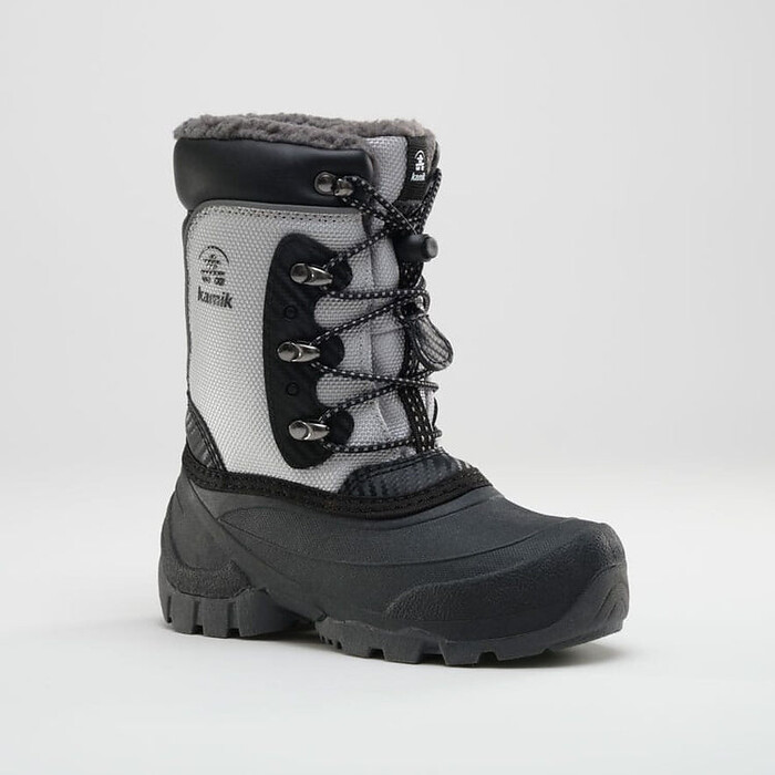Kamik Luke 3 Unisex Girls' Light Gray Winter Boot - NF8387-LGY