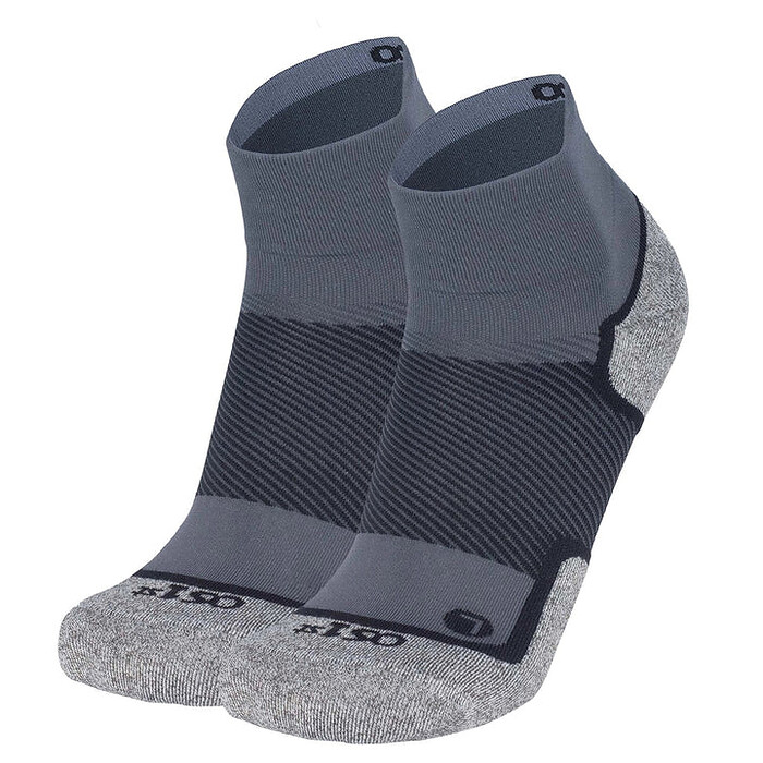 OS1st Unisex Wellness Performance Quarter Crew Socks Charcoal - OS1-3844CH