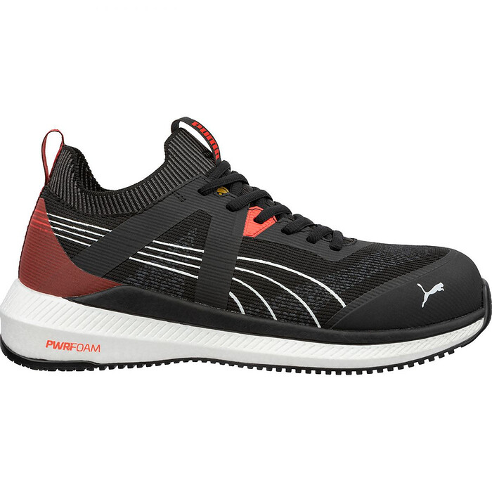 PUMA Safety Men's Turbo Low Composite Toe ESD Work Shoe Black/Red - 645165