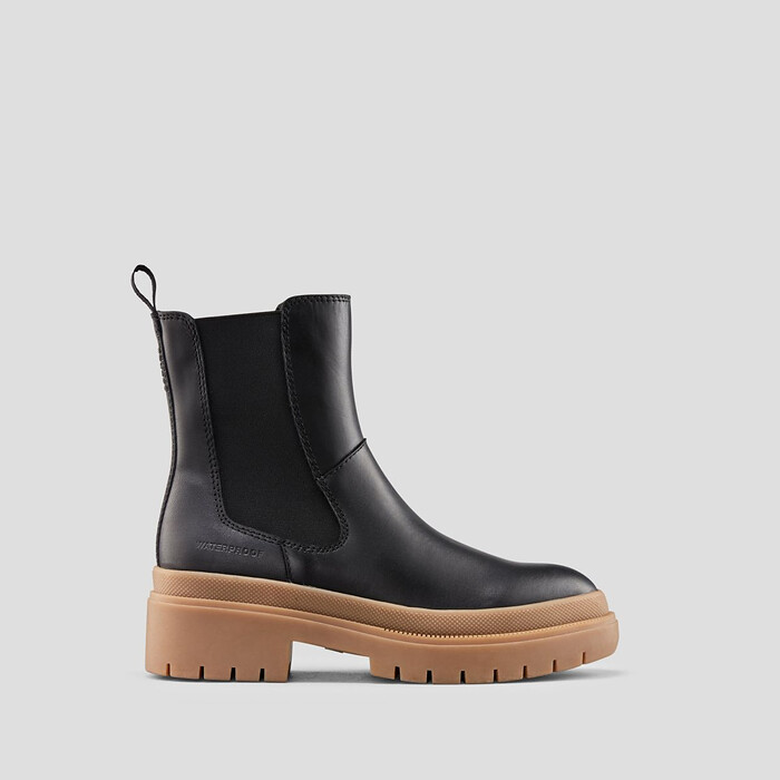 Cougar Women's Swinton Leather Waterproof Boot Black/Gum - SWINTON-L-BLACK/GUM