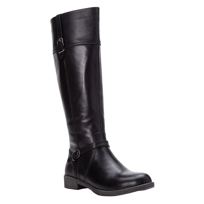 Propet Women's Tasha Tall Boot Black Leather - WFX095LBLK