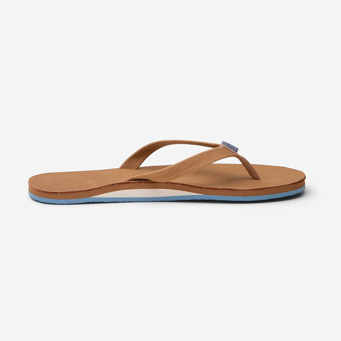 Hari Mari Women's Fields Flip Flop Tan/Dusty Blue - 2800-118