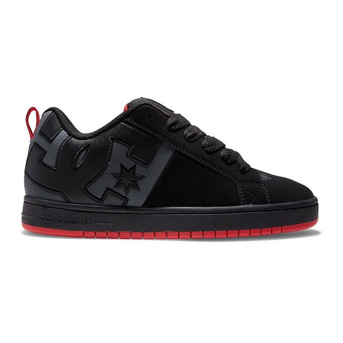 DC Shoes Men's Court Graffik SQ Shoes Black/Grey/Red - ADYS100442-BYR