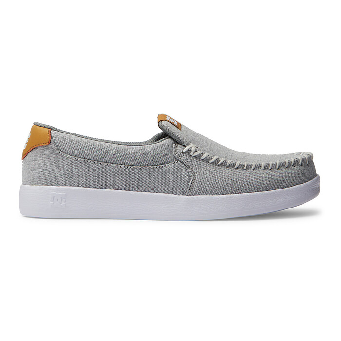 DC Shoes Men's Villain Slip-On Shoes White/White/Light Grey - ADYS100567-WWL