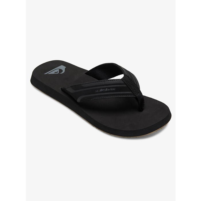 Quiksilver Men's Monkey Wrench Flip Flop Sandals Black/Black/Brown - AQYL100048-XKKC