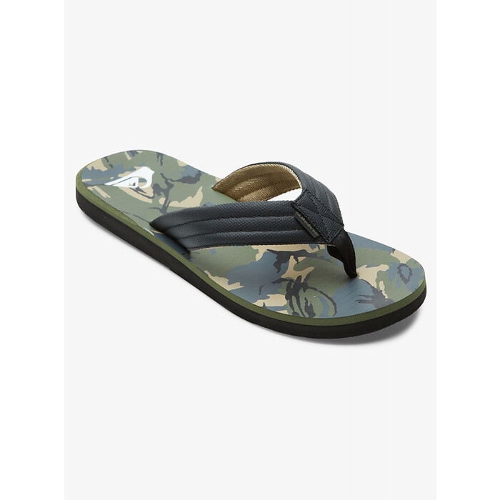 Quiksilver Men's Carver Print Flip Flop Sandals Black/Green/Grey - AQYL101240-XKGS