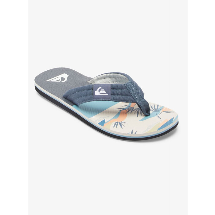 Quiksilver Men's Molokai Layback Flip Flop Sandal Grey/GreyWhite - AQYL101339-XSSW